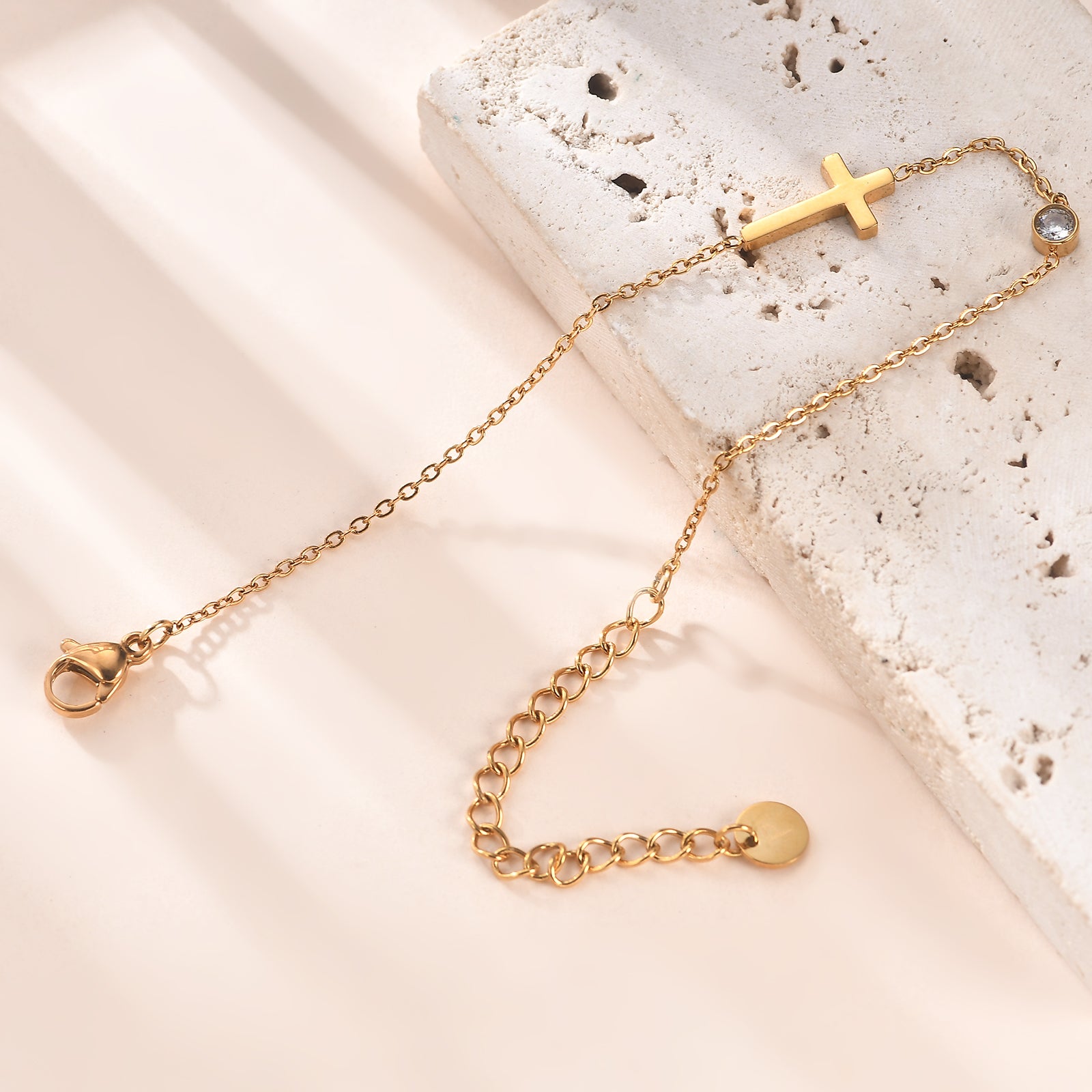 Cross Solitaire Bracelet
