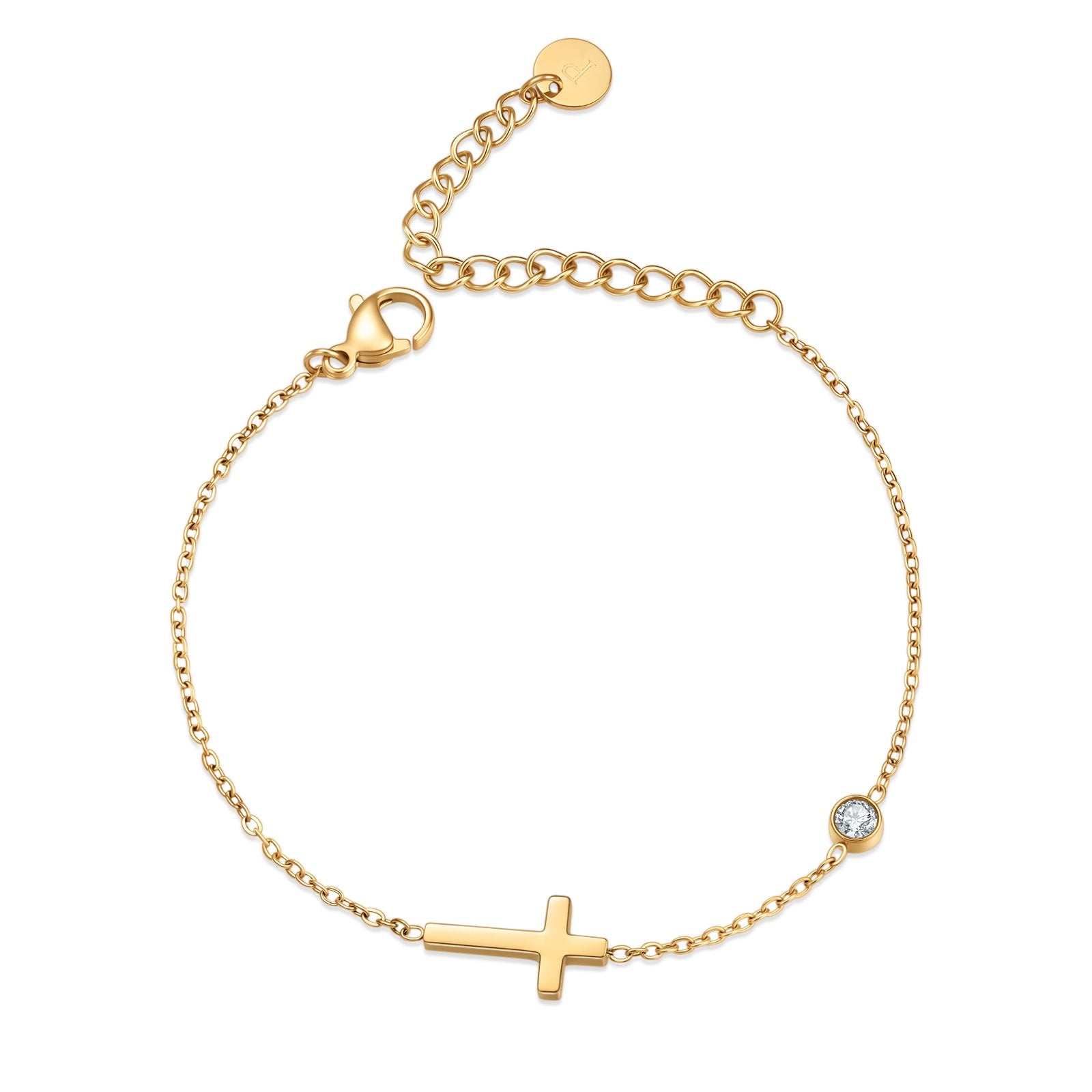 Cross Solitaire Bracelet