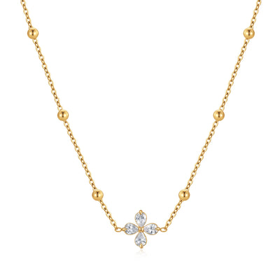 CZ Petal Necklace
