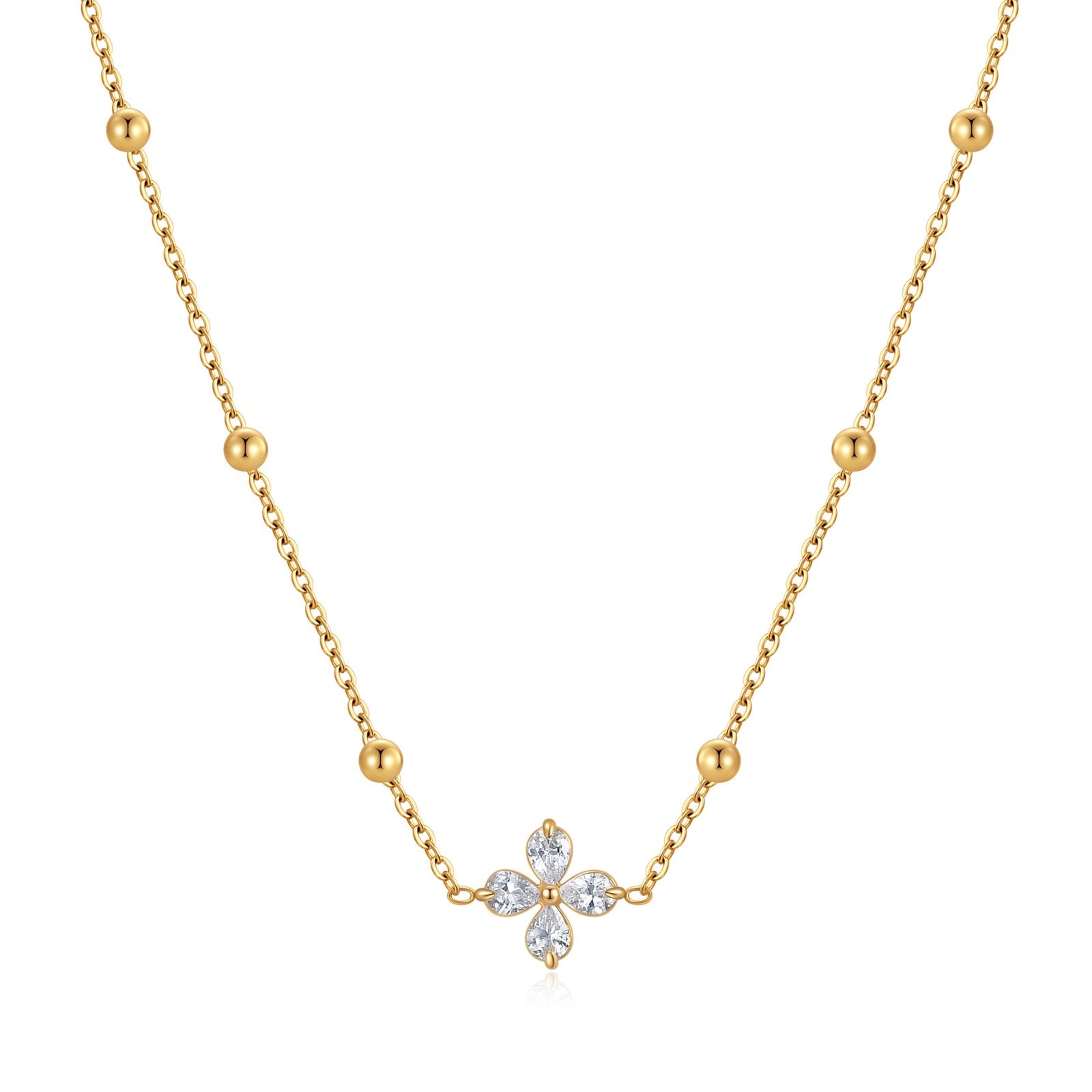 CZ Petal Necklace