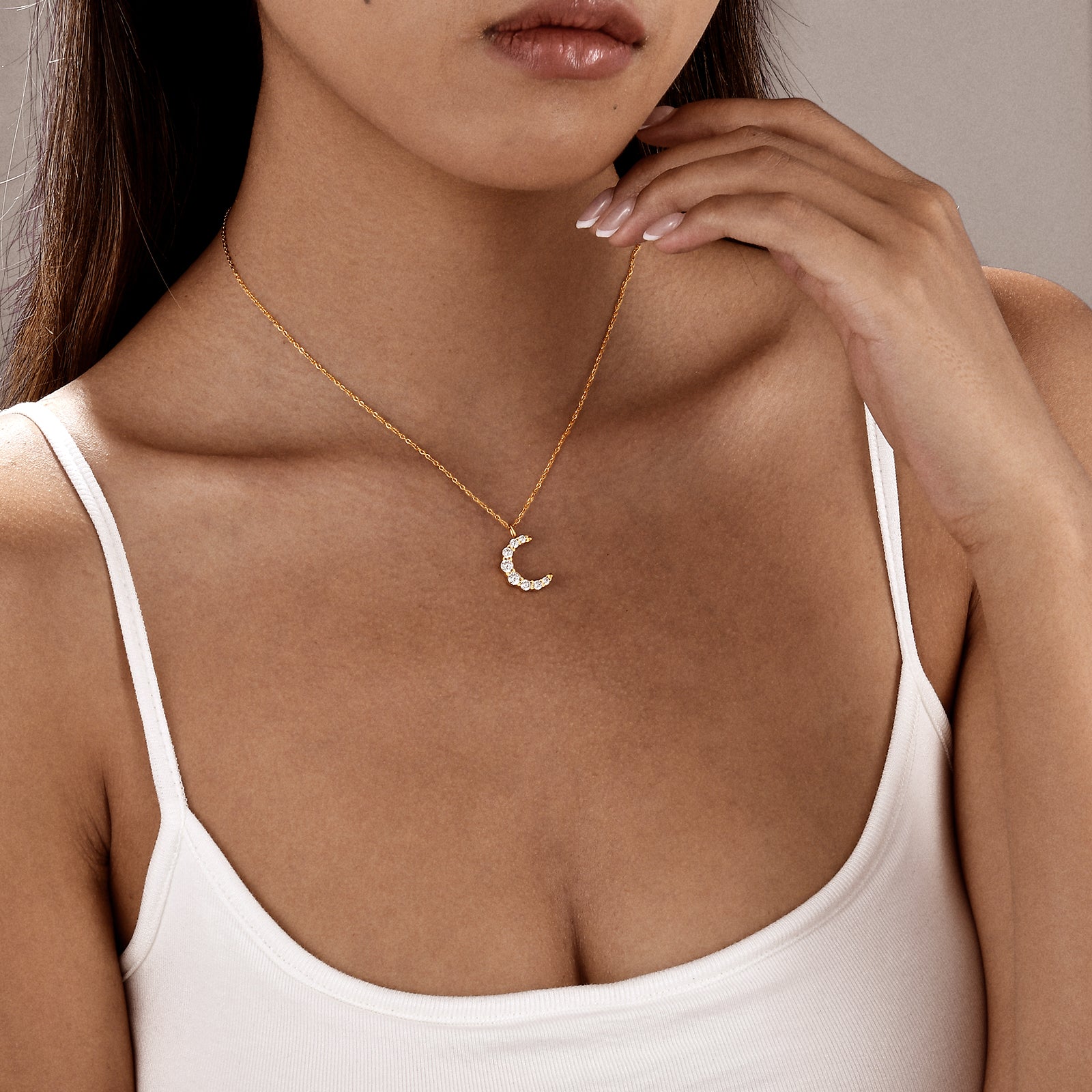 Crescent Sparkle Necklace