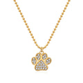 Sparkling Puppy Paw Print Necklace