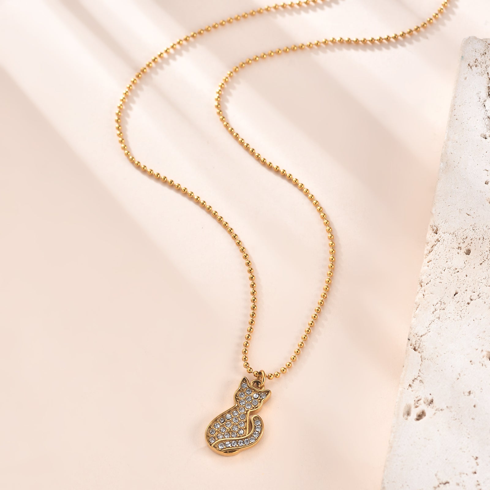 Pave Cat Necklace