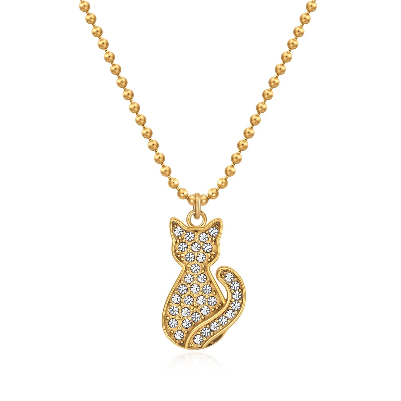 Pave Cat Necklace