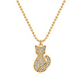 Pave Cat Necklace