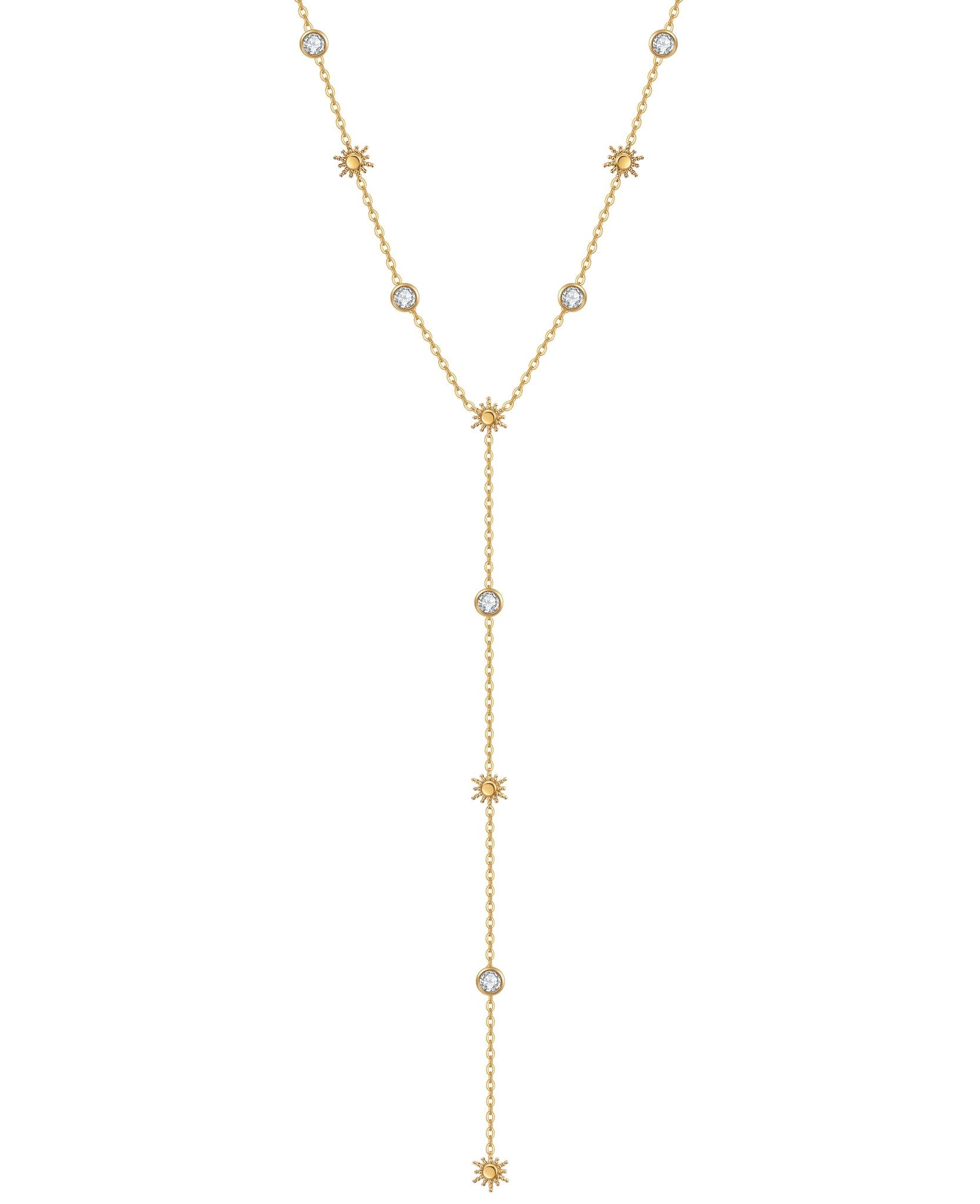 Eight-Pointed Star Tassel Y-Necklace