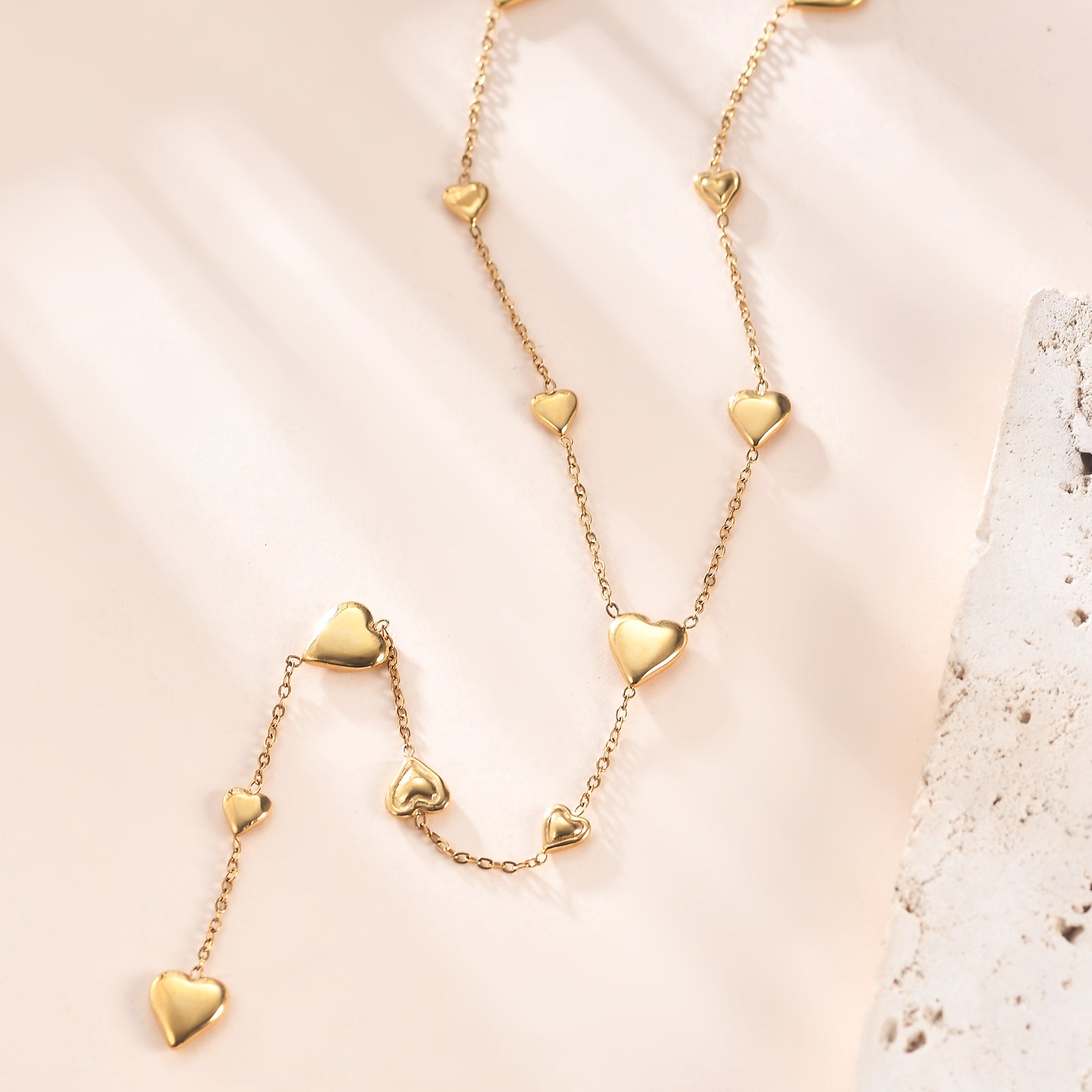 Heart Tassel Y-Necklace
