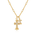 Sacred Vow Double Cross Necklace