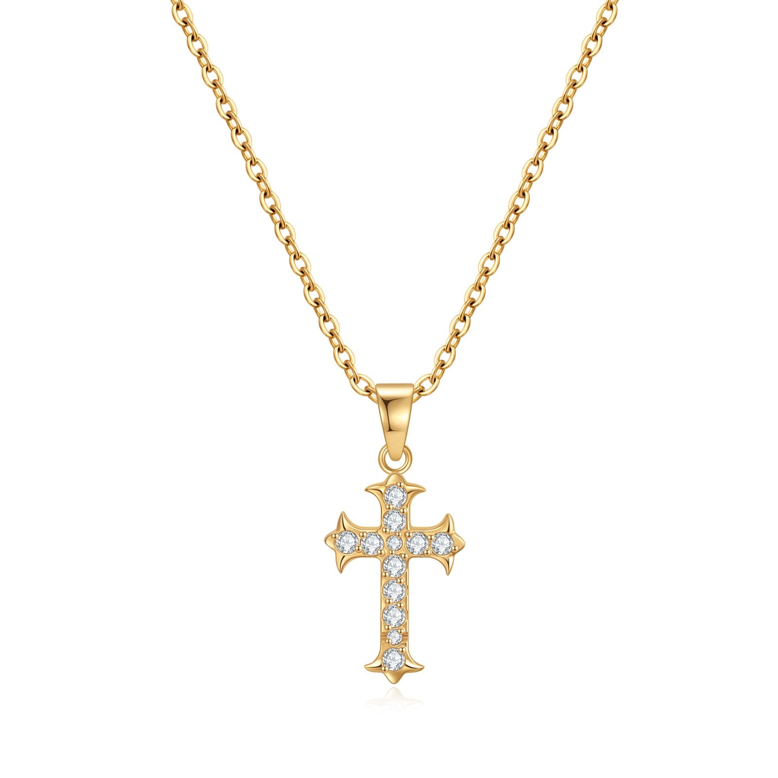 Glimmering Faith Cross Necklace