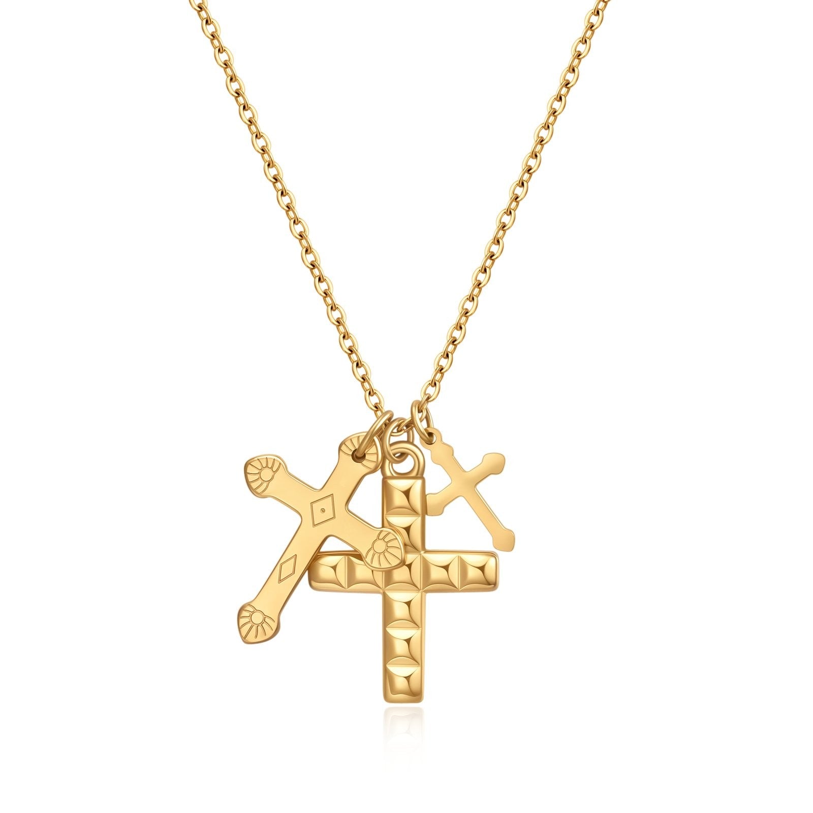 Trinity of Faith Cross Necklace