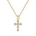 Radiant Zircon Cross Necklace