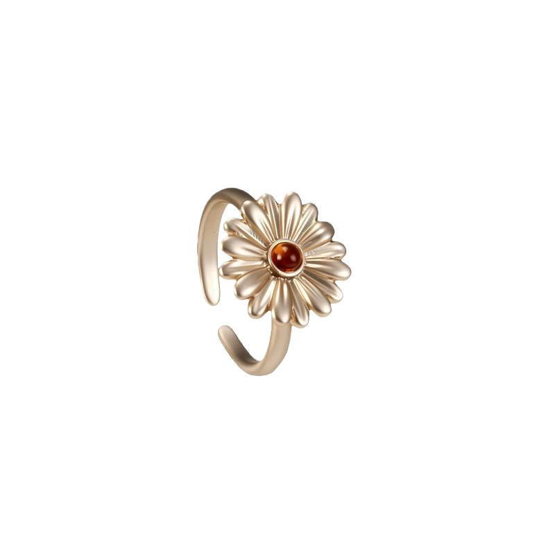New Daisy series French retro ring with adjustable opening