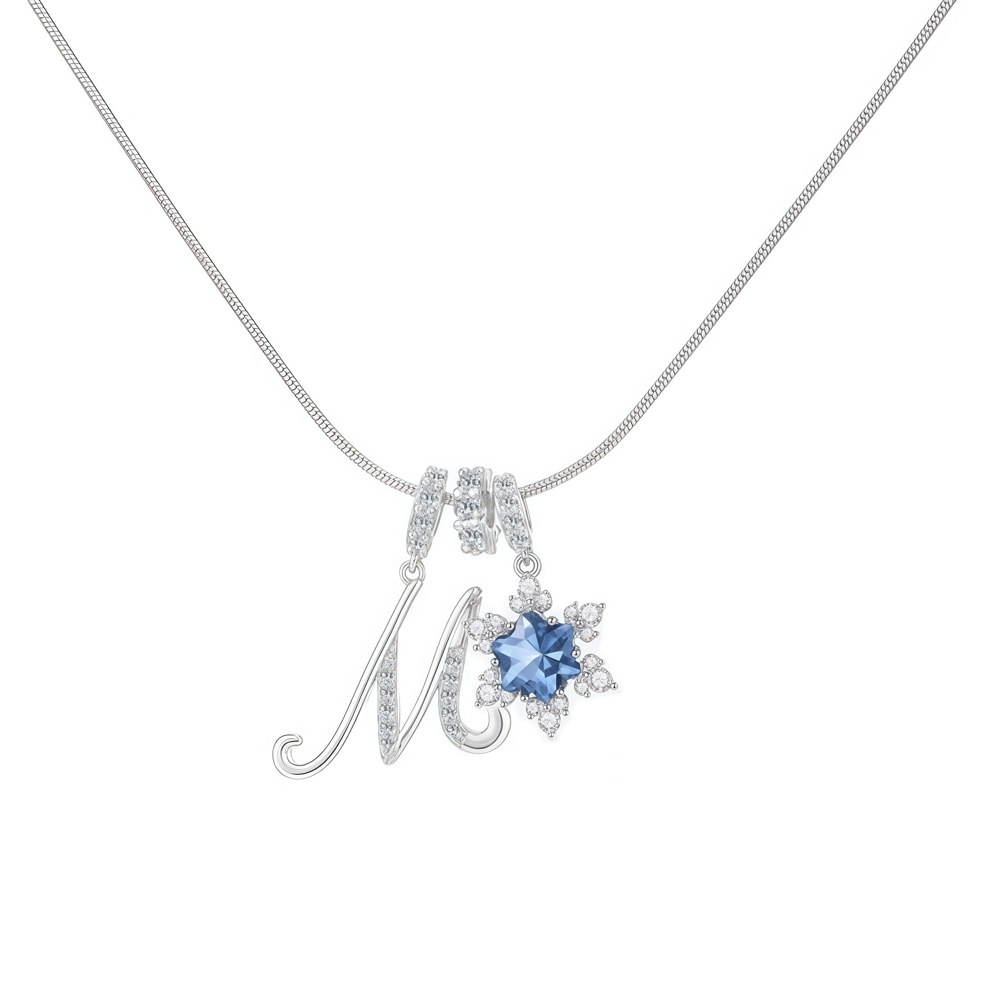Cross-border explosion wish-love zircon English alphabet necklace series ins girlfriend gift