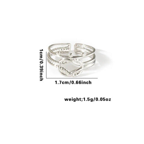Fishtail high-end titanium steel ring fashion personality niche cross-border new palm plaid love non-fading ring