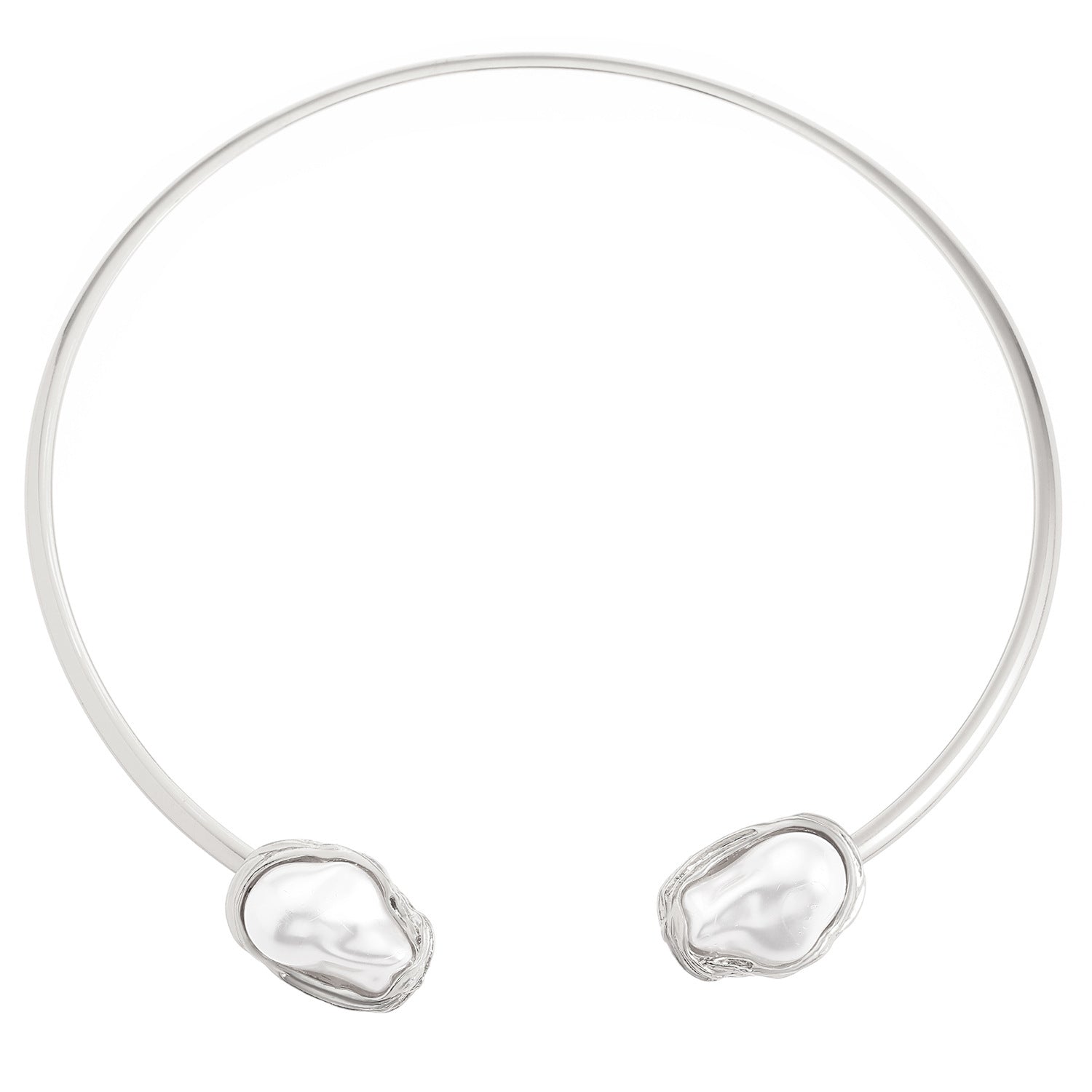 European and American cross-border baroque special-shaped pearl set jewelry women's high-end necklace earrings ring bracelet collar