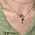 Douyin explosion, key lock necklace modifies neck, American European and American spice girls are full of feeling