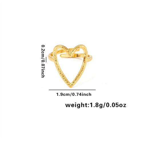 European and American fashion ins style simple titanium steel ring 18k gold-plated irregular geometric stainless steel women's jewelry hot-selling