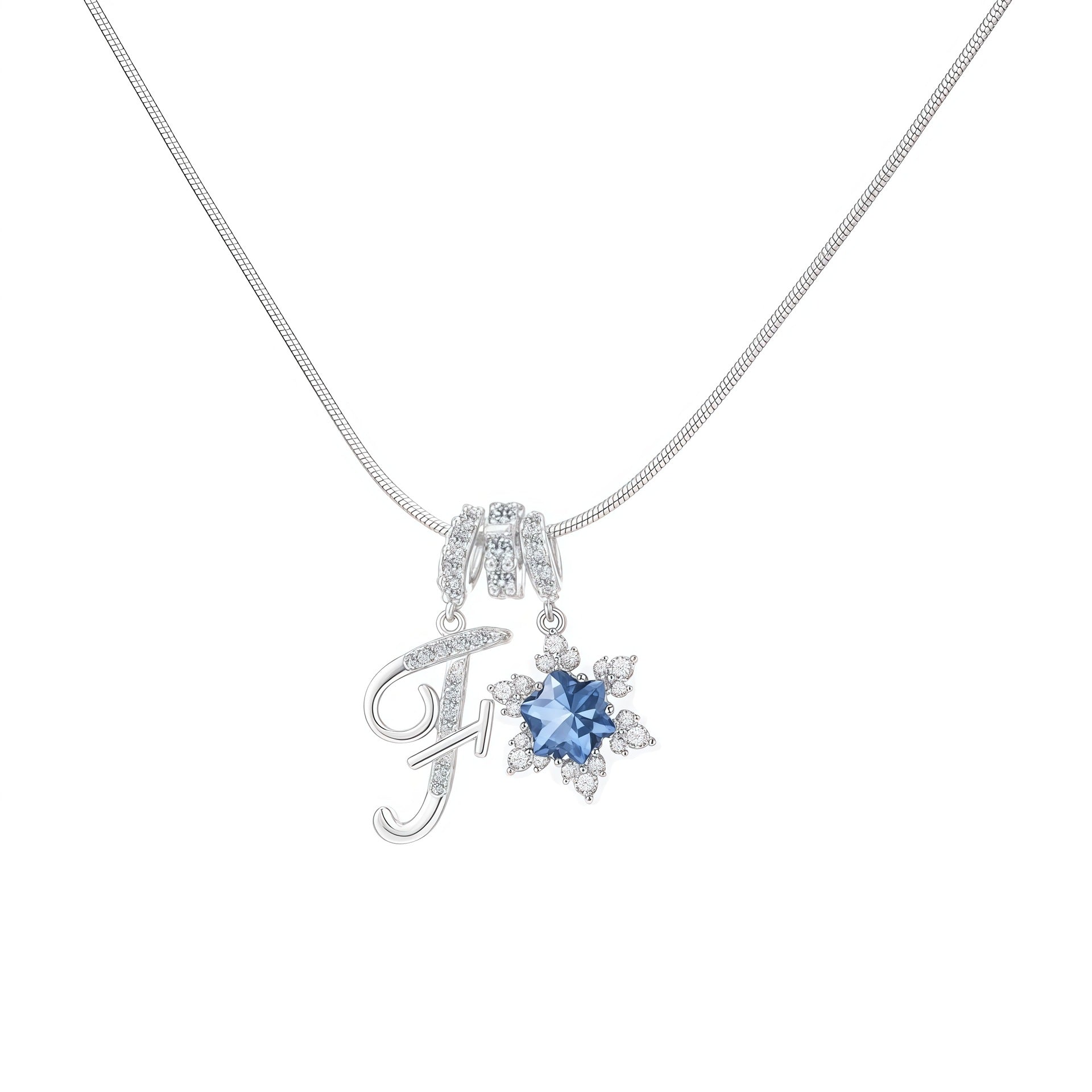 Cross-border explosion wish-love zircon English alphabet necklace series ins girlfriend gift