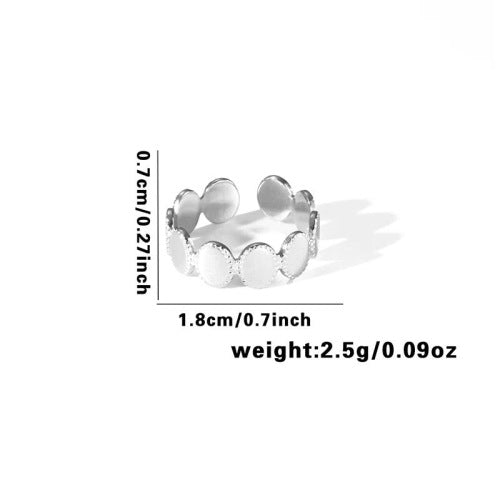 Fishtail high-end titanium steel ring fashion personality niche cross-border new palm plaid love non-fading ring