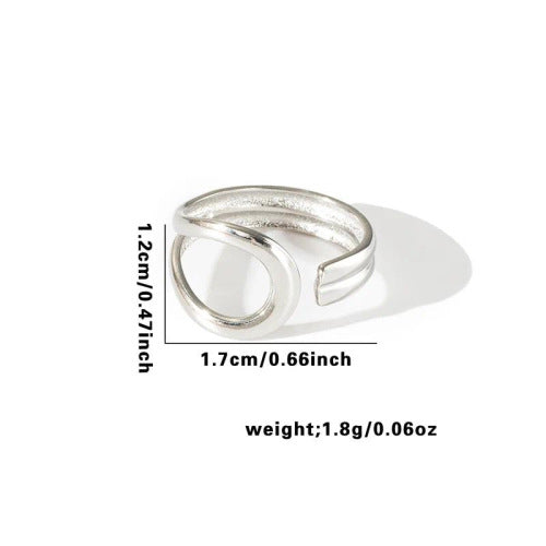 Fishtail high-end titanium steel ring fashion personality niche cross-border new palm plaid love non-fading ring