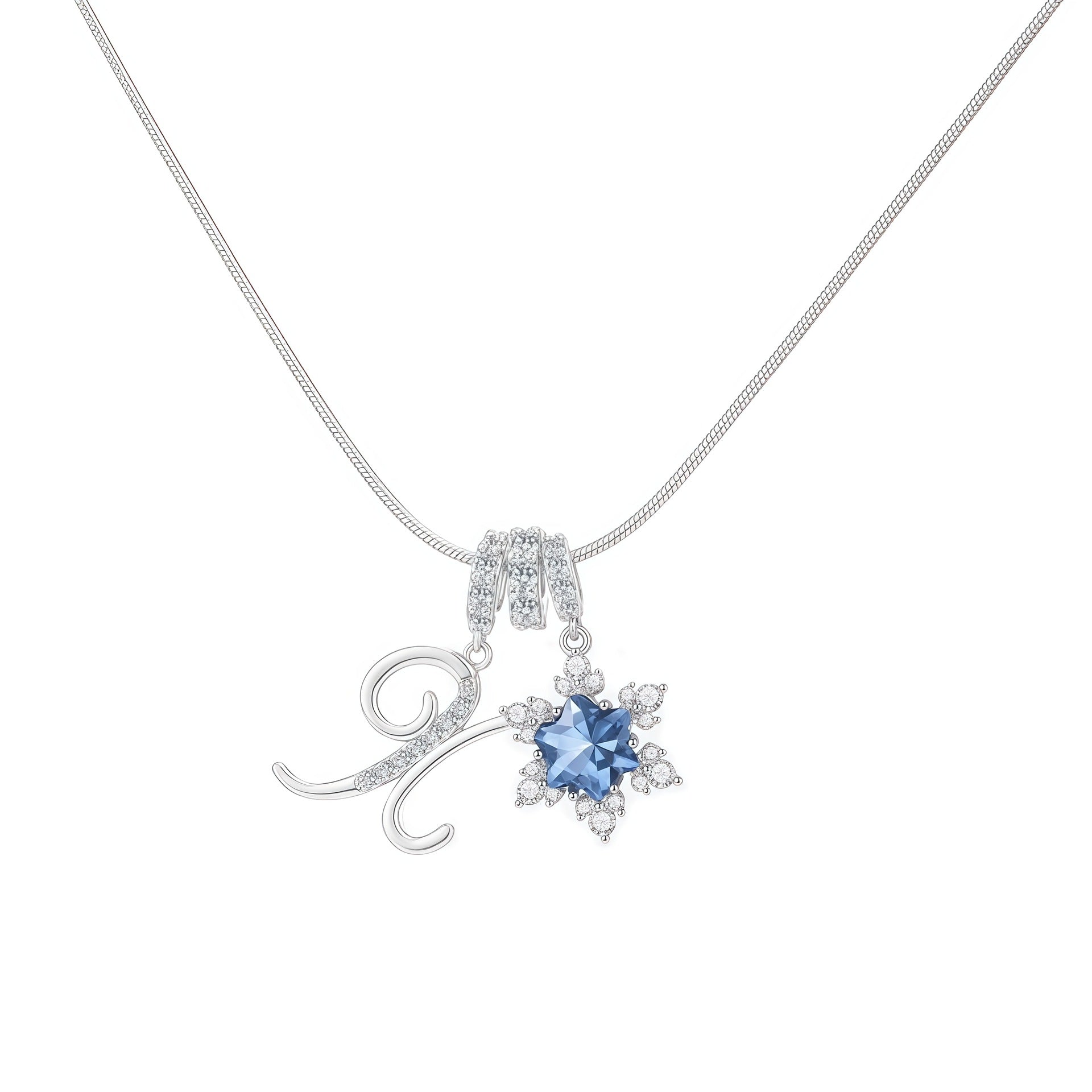 Cross-border explosion wish-love zircon English alphabet necklace series ins girlfriend gift