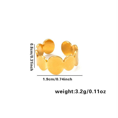 European and American fashion ins style simple titanium steel ring 18k gold-plated irregular geometric stainless steel women's jewelry hot-selling