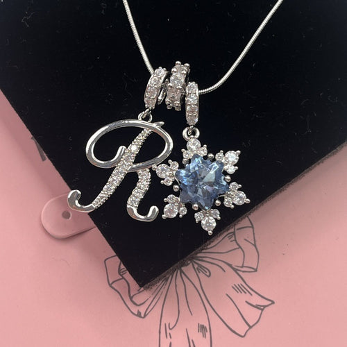Cross-border explosion wish-love zircon English alphabet necklace series ins girlfriend gift