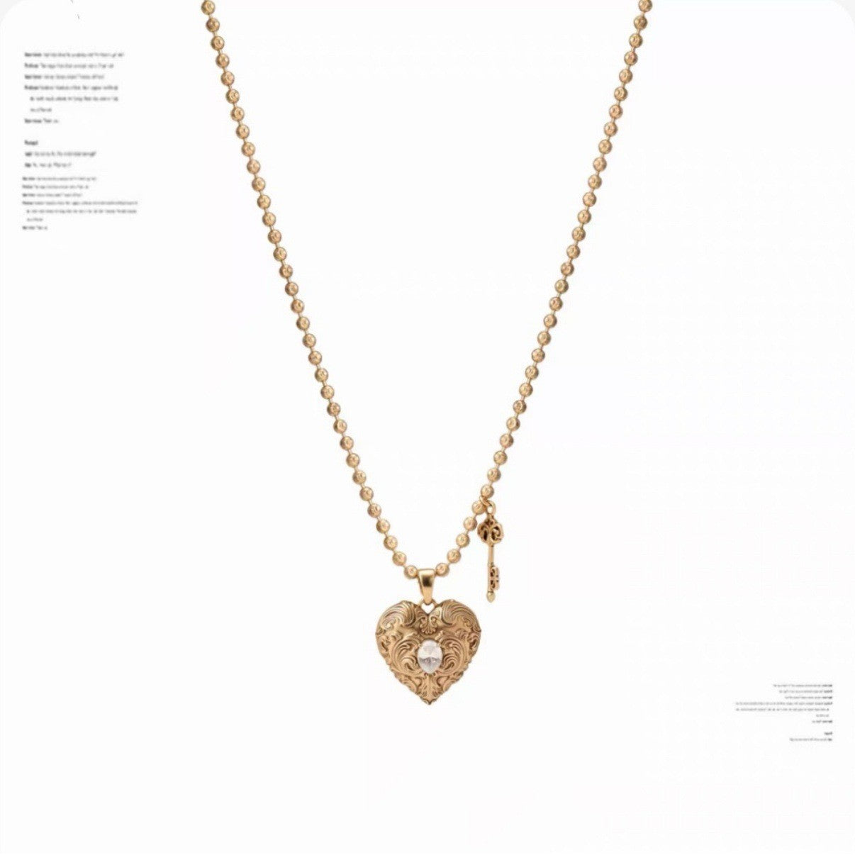 Love lock cylinder series retro key water drop broken pearl long stacked necklace wrapped sweater chain