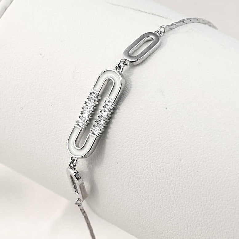 Cross-border explosive jewelry round love electroplating high-grade zircon gold-plated adjustable bracelet wholesale female