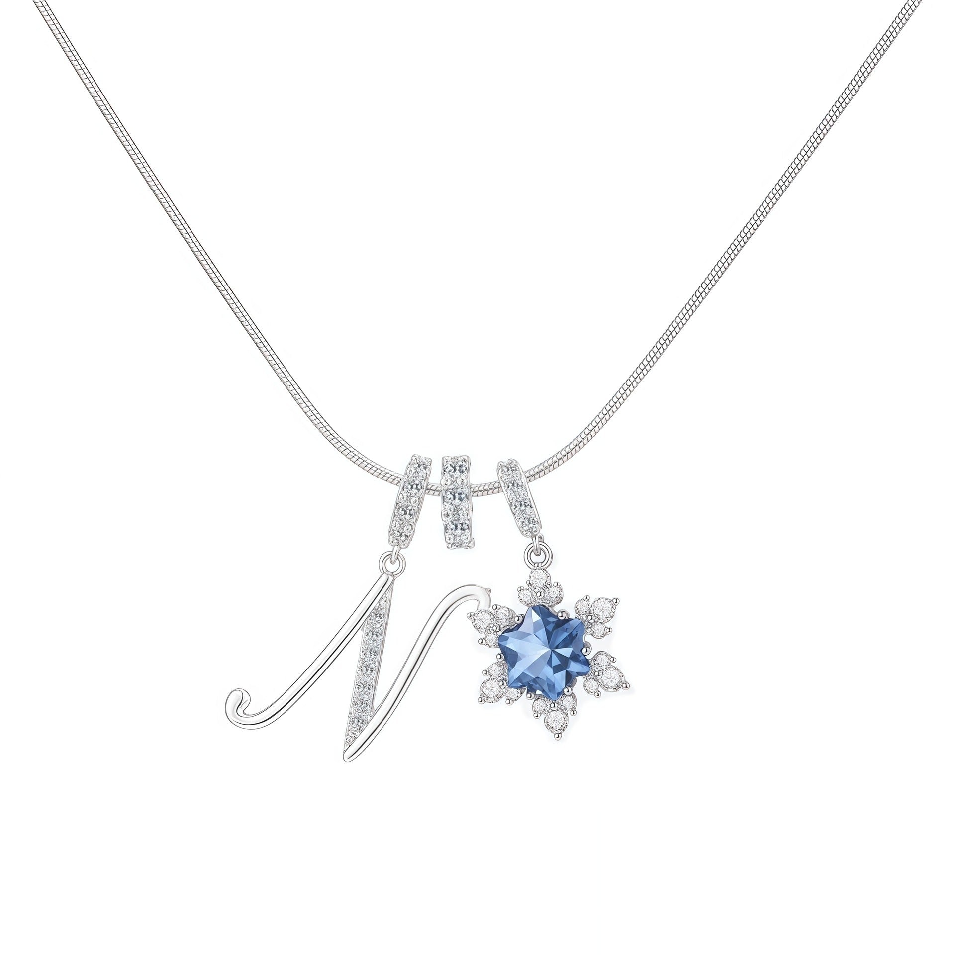 Cross-border explosion wish-love zircon English alphabet necklace series ins girlfriend gift