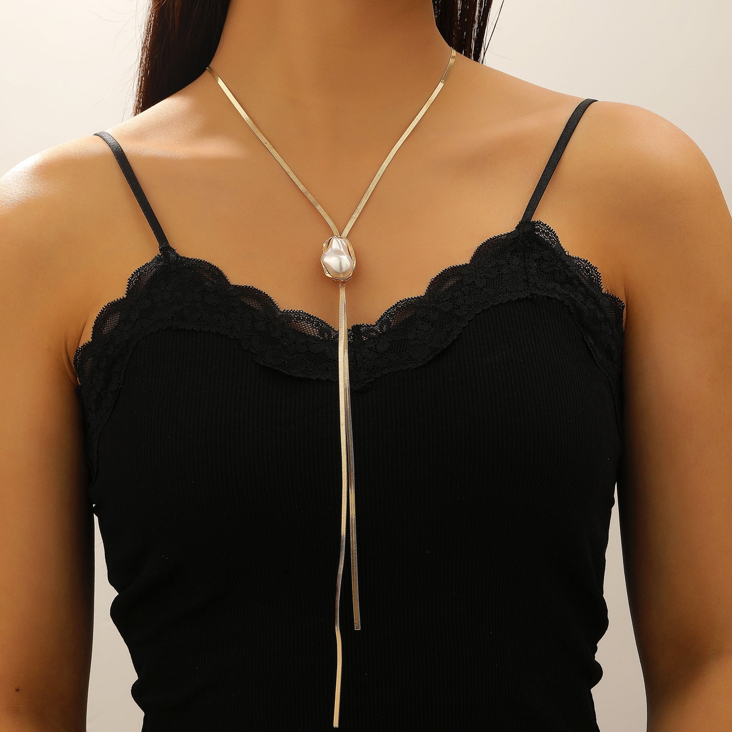 European and American cross-border baroque special-shaped pearl set jewelry women's high-end necklace earrings ring bracelet collar