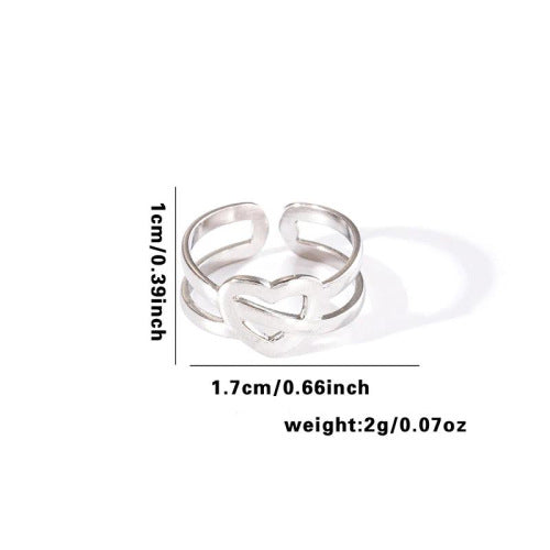 Fishtail high-end titanium steel ring fashion personality niche cross-border new palm plaid love non-fading ring