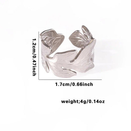 Fishtail high-end titanium steel ring fashion personality niche cross-border new palm plaid love non-fading ring