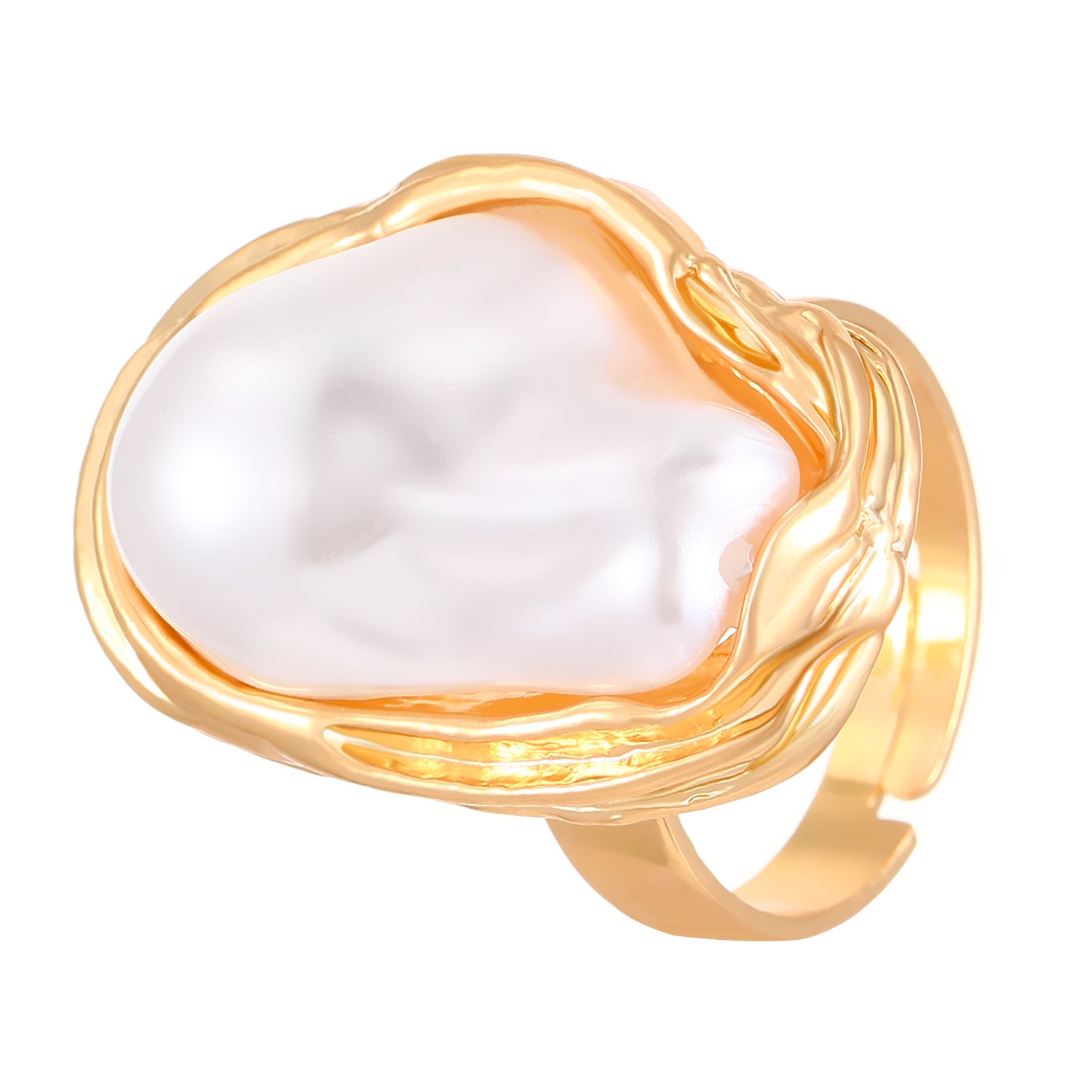 European and American cross-border baroque special-shaped pearl set jewelry women's high-end necklace earrings ring bracelet collar