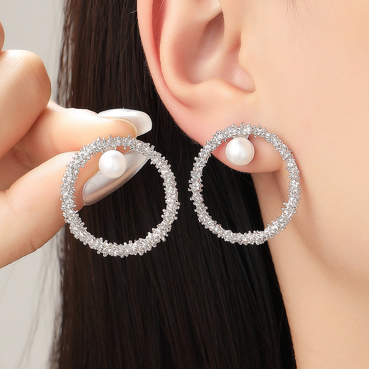 European and American cross-border baroque special-shaped pearl set jewelry women's high-end necklace earrings ring bracelet collar