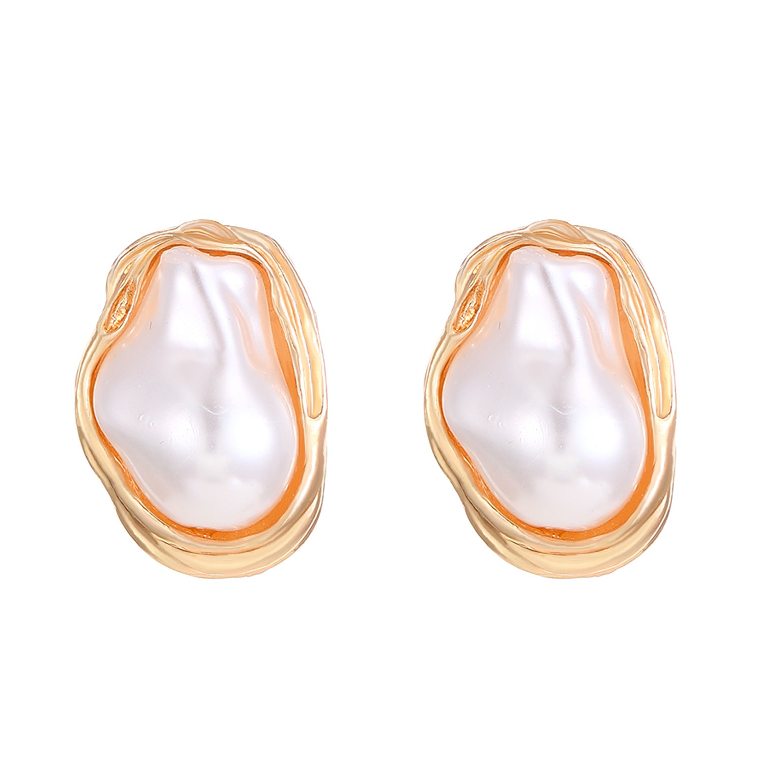 European and American cross-border baroque special-shaped pearl set jewelry women's high-end necklace earrings ring bracelet collar