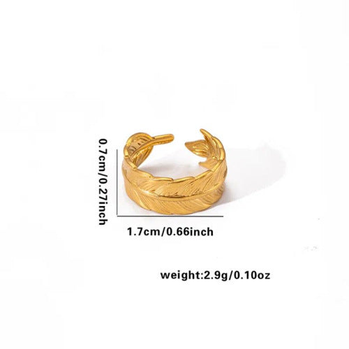 European and American fashion ins style simple titanium steel ring 18k gold-plated irregular geometric stainless steel women's jewelry hot-selling