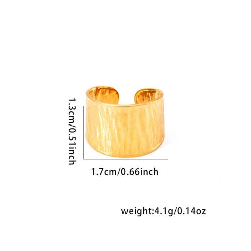 European and American fashion ins style simple titanium steel ring 18k gold-plated irregular geometric stainless steel women's jewelry hot-selling