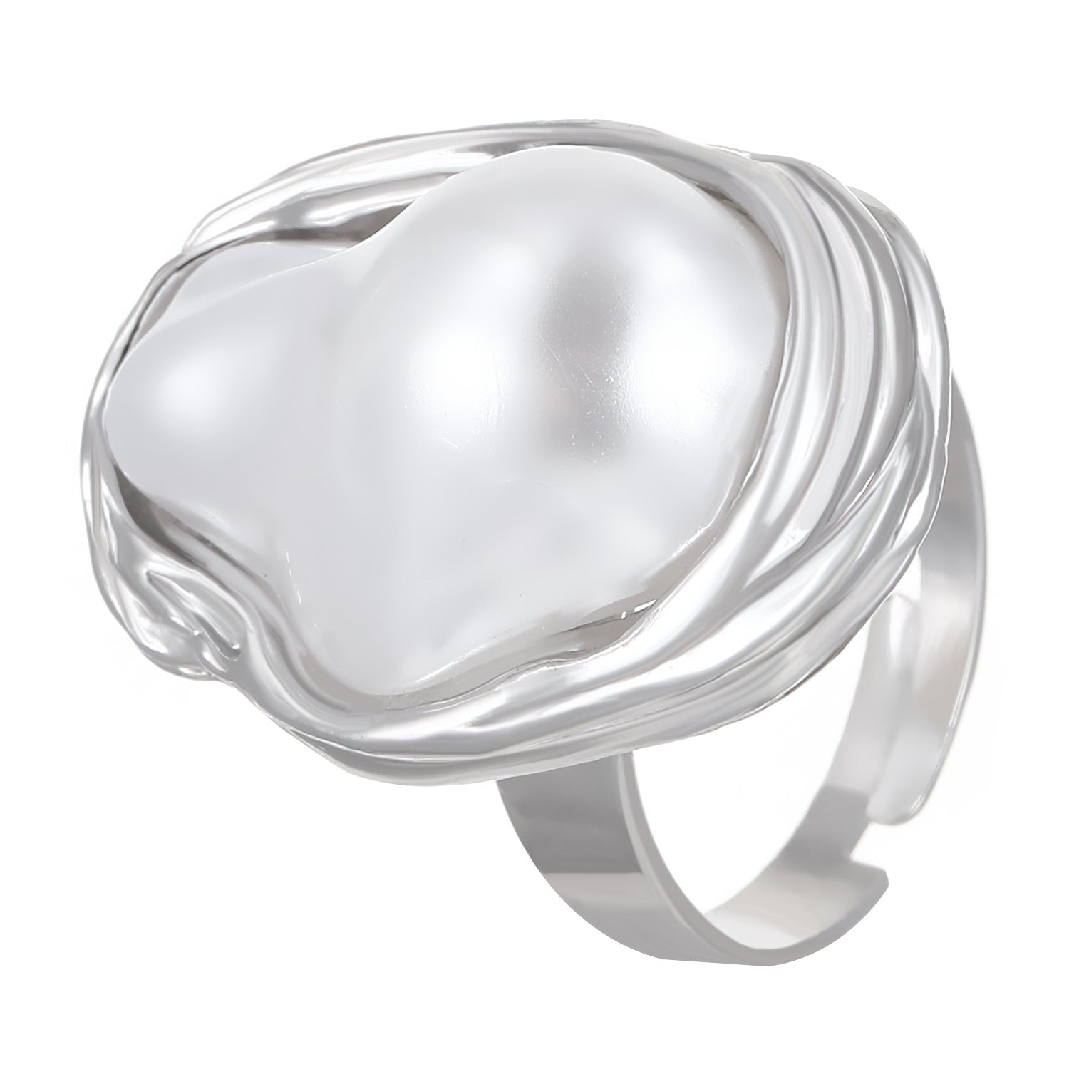 European and American cross-border baroque special-shaped pearl set jewelry women's high-end necklace earrings ring bracelet collar