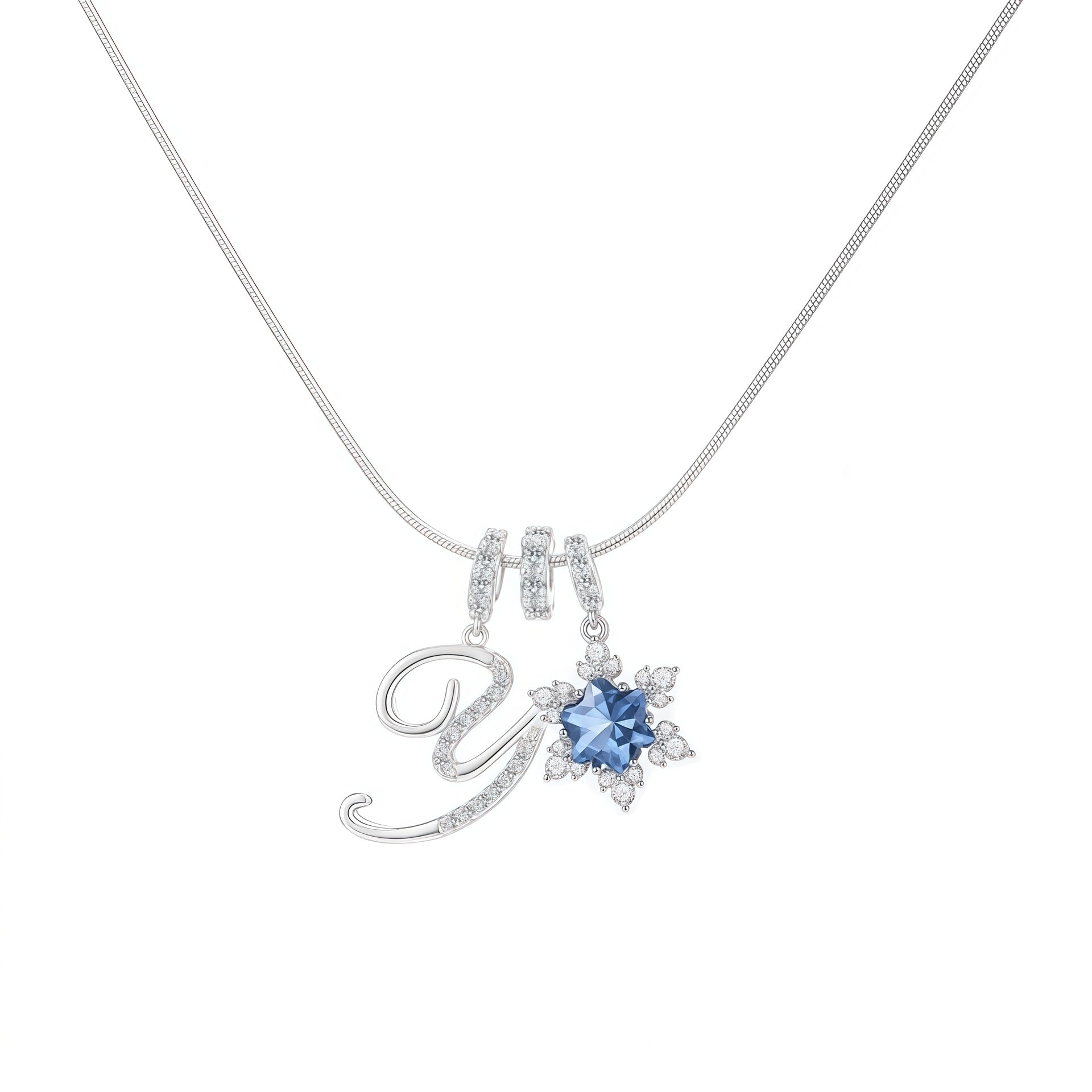 Cross-border explosion wish-love zircon English alphabet necklace series ins girlfriend gift