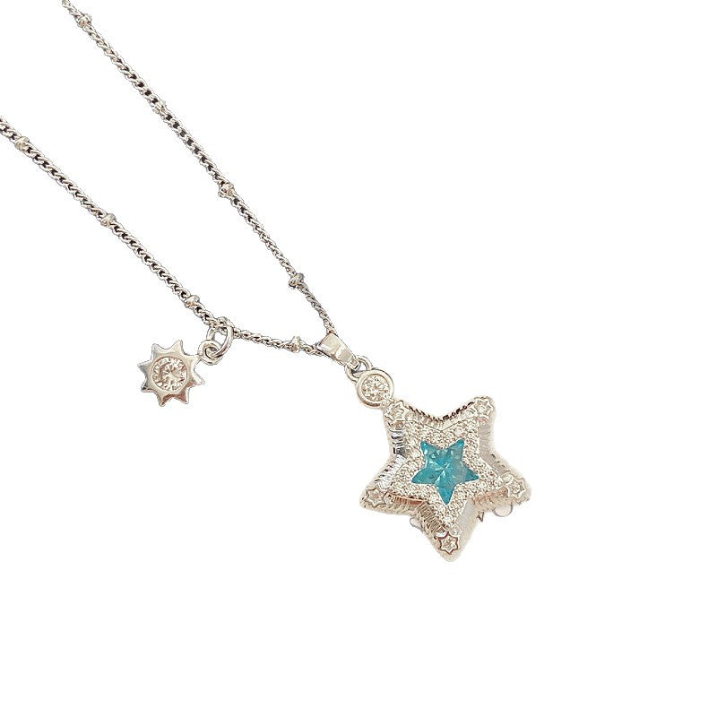 Titanium steel does not fade small waist light luxury necklace female summer Internet celebrity niche high-end design accessories collarbone chain pendant