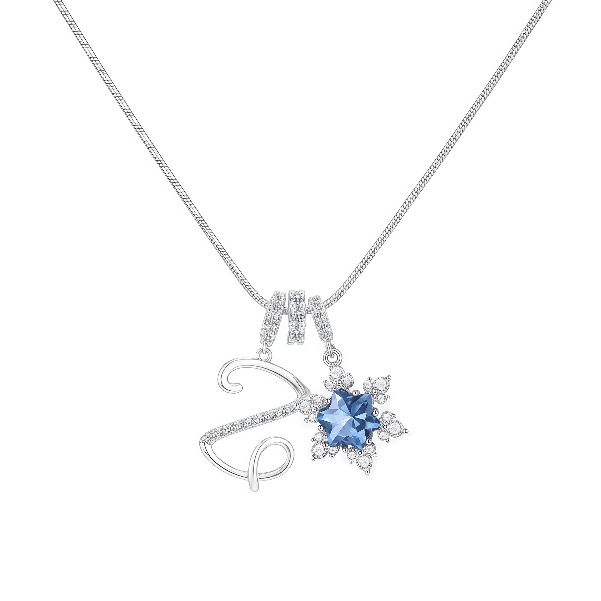Cross-border explosion wish-love zircon English alphabet necklace series ins girlfriend gift