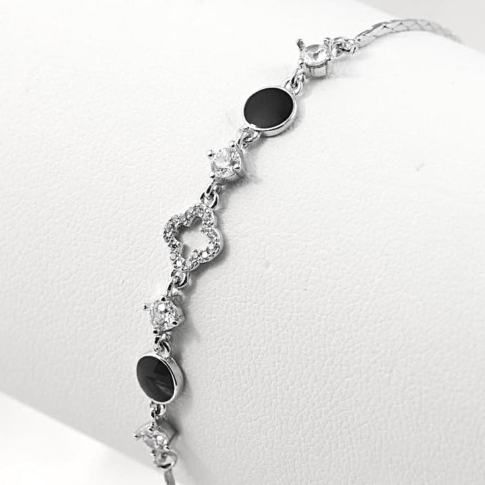 Cross-border explosive jewelry round love electroplating high-grade zircon gold-plated adjustable bracelet wholesale female
