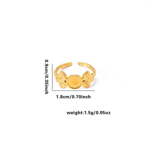 European and American fashion ins style simple titanium steel ring 18k gold-plated irregular geometric stainless steel women's jewelry hot-selling