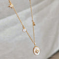 French light luxury vintage fritillary eight-pointed star necklace bracelet ring earrings tassel tassel set with diamonds sophisticated personality set