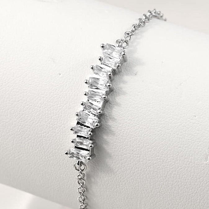Cross-border explosive jewelry round love electroplating high-grade zircon gold-plated adjustable bracelet wholesale female