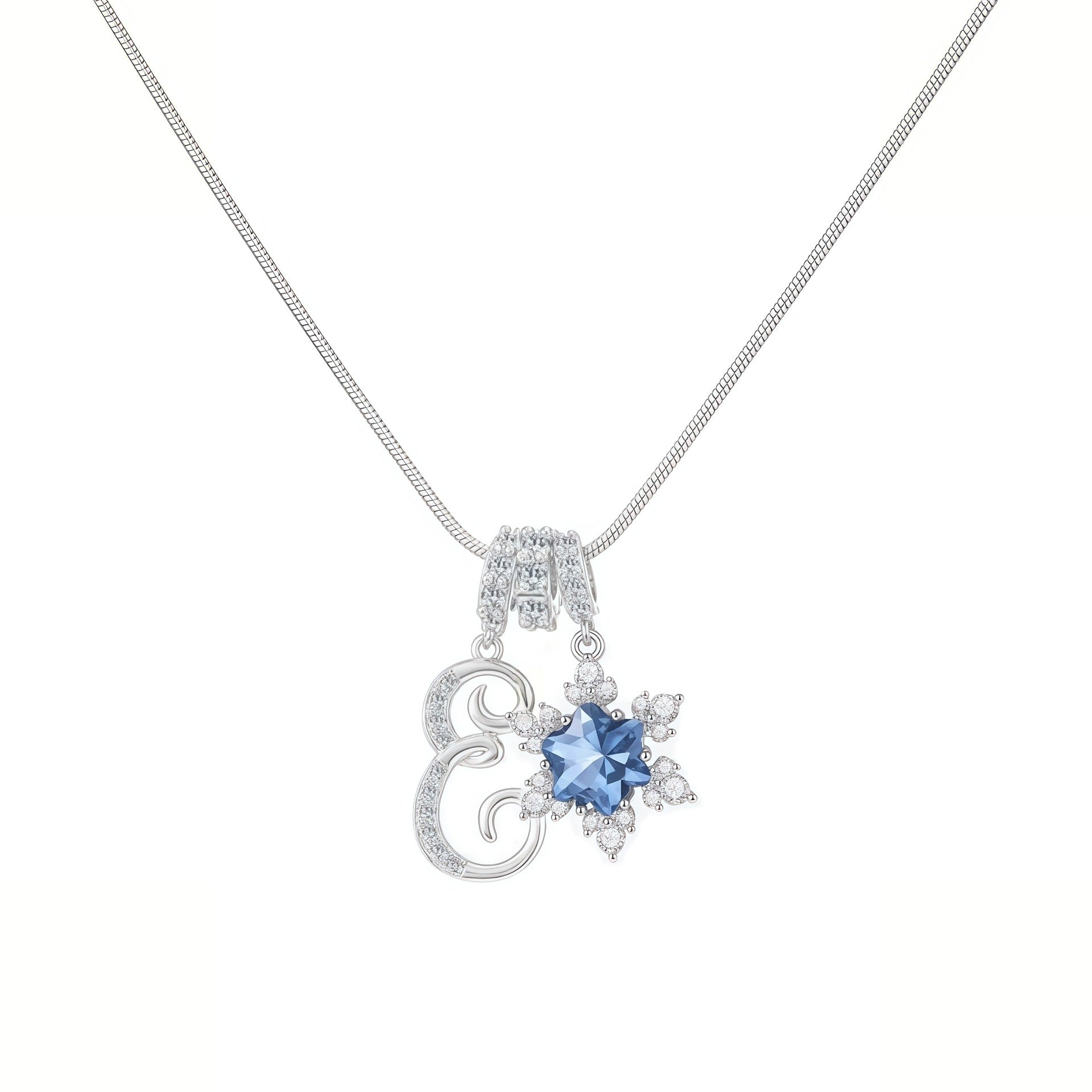 Cross-border explosion wish-love zircon English alphabet necklace series ins girlfriend gift
