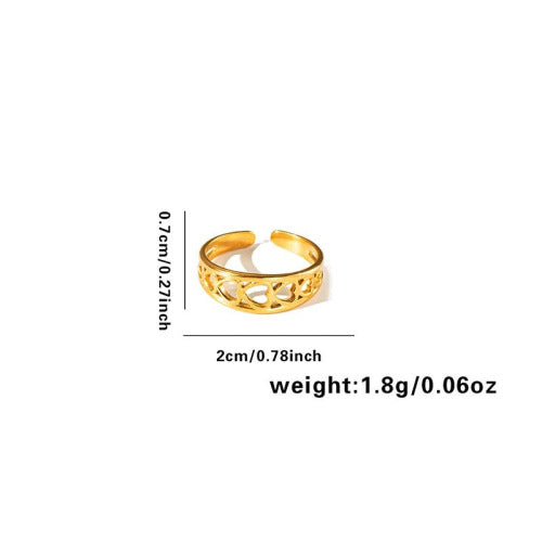 European and American fashion ins style simple titanium steel ring 18k gold-plated irregular geometric stainless steel women's jewelry hot-selling
