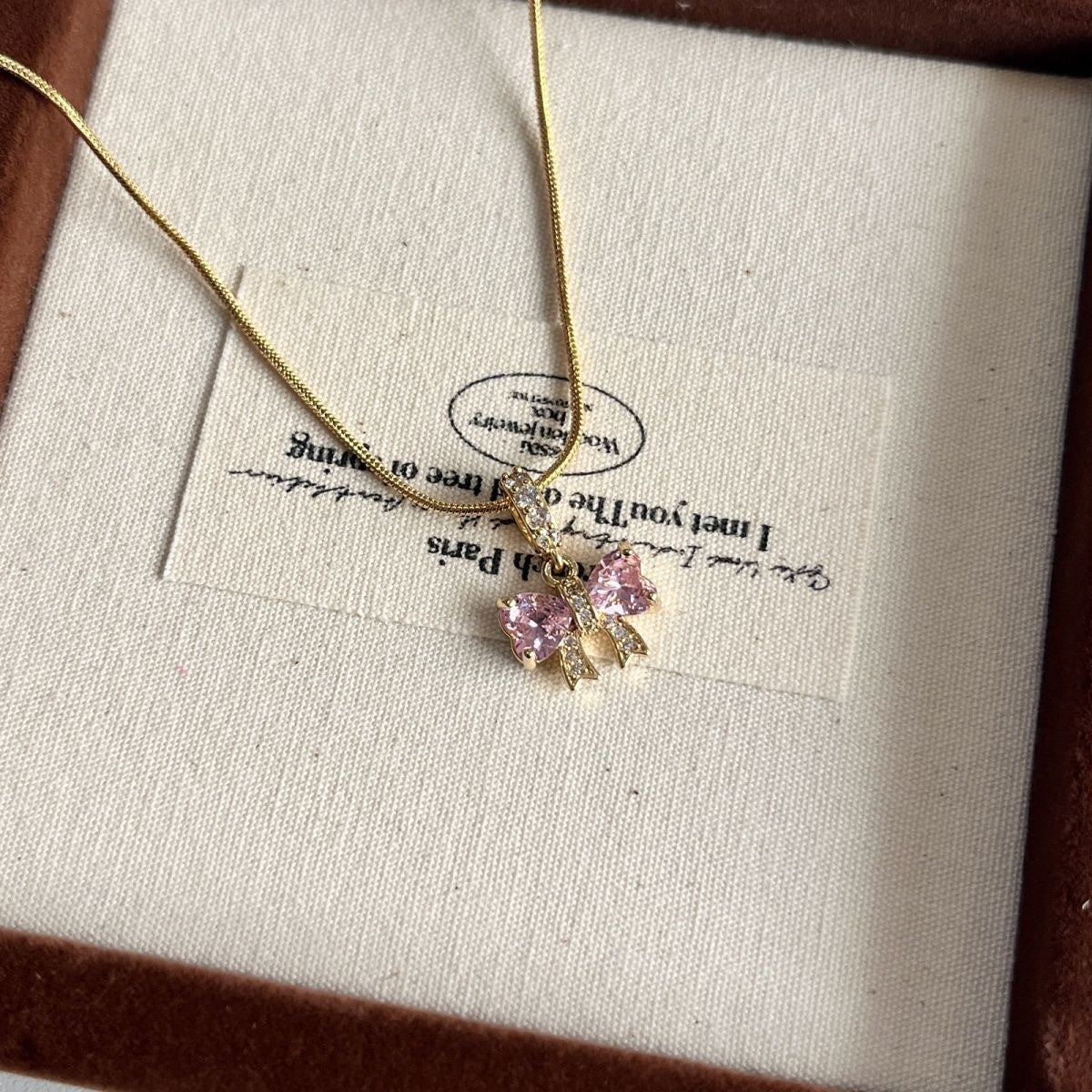 ins style, full of girly feeling, butterfly festival zircon, high-grade daughter gold pendant, stainless steel chain.