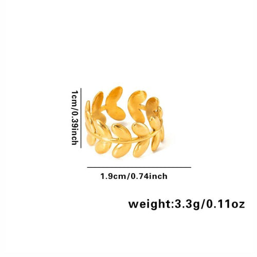 European and American fashion ins style simple titanium steel ring 18k gold-plated irregular geometric stainless steel women's jewelry hot-selling